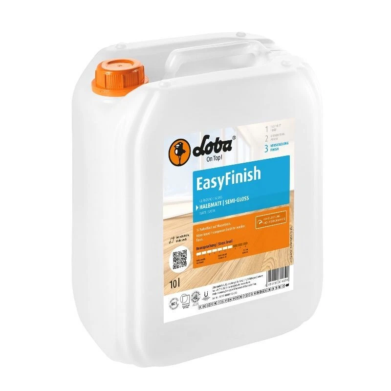 Loba WS EasyFinish Semi Matt 1K Water Seal Parquet Paint 10L, Easy Finish PU  - Image 1 of 1
