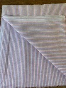 54” X 1/2YD Vintage Purple, Blue, Yellow PIN STRIPE Cotton Blend Fabric, Unused - Picture 1 of 2