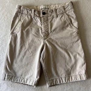 Abercrombie Kids Youth Boys Shorts Size 16 Beige Pockets Button Fly - Picture 1 of 8