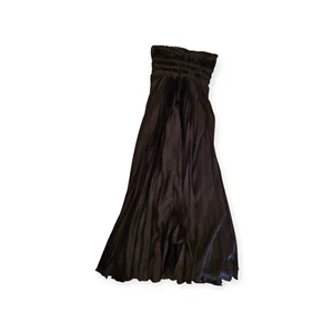 Hutch Anthropologie 8 Womens Strapless Pleated Black Gown Dress Formal MSRP 348 - Picture 1 of 3