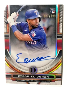 Ezequiel Duran 2023 Topps Tribute Autograph Rookie card #TA-ED SN 007/199 Texas - Picture 1 of 4