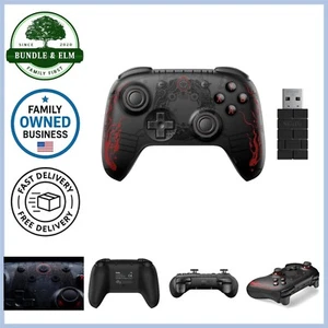 Wireless Game Controller Black Material Compatible PC Android Remappable Feat... - Picture 1 of 11