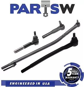 4 Pc Front Inner Outer Tie Rod Ends for Ford Excursion F-250 & F-350 Super Duty - Picture 1 of 3