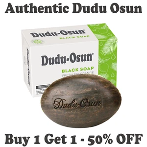 Dudu Osun African Black Soap Raw 1 Bar Body Face Wash - Bild 1 von 10