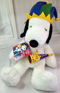 Millennium Court Jester Snoopy Plush Macy's New Years Eve Party Peanuts Dog NOS