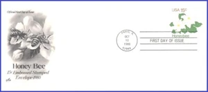 USA3 #U599 U/A ARTCRAFT 2 FDC Honey Bee - Picture 1 of 1