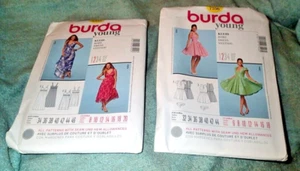 2 BURDA PATTERNS 7555 & 5556 ~ MISSES DRESSES ~ SIZES 6 8 10 12 14 16 18 20 *NEW - Picture 1 of 2