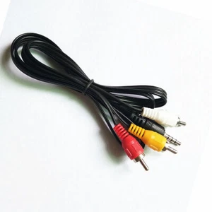 1m/1.5m 3.5mm Stereo Male to 3RCA Male Jack AV TV Adapter Audio Video Cable Cord - Picture 1 of 13