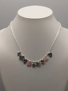 GUCCI Stern Schmetterling Herz Charm Halskette 16" Silber 925 echt mit Box Tasche - Bild 1 von 17