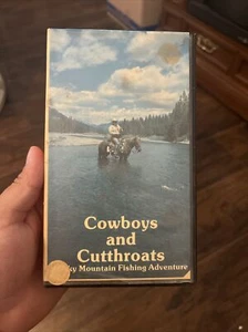COWBOYS AND CUTTHROATS Rocky Mountain Fishing Adventure VHS TAPE RARE 1986 Gunko - Picture 1 of 4