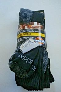 Paquete de 3 calcetines para hombre Dickies talla 6-12 fuerza industrial negros nuevos con etiquetas - Imagen 1 de 2