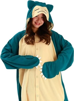 Покемон Снорлакс Сазак Флис Кигуруми Костюм Косплей Один Взрослый Размер Япония - Изображение 1 из 4