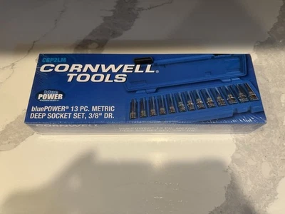 Cornwell CBP2LM METRIC Deep Chrome Socket Set 13pc, 3/8" Drive, 6-Point 7mm-19mm - Image 1 of 4