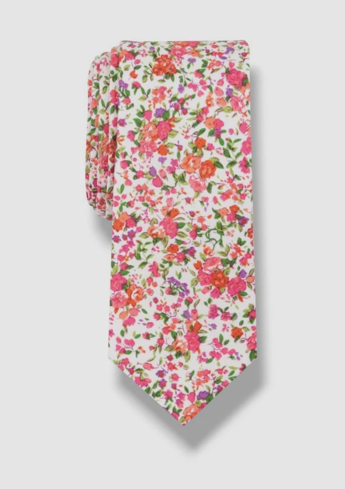 Corbata ajustada floral Panjin roja Bar III para hombre 55 x 2,5 Foto 1 de 1