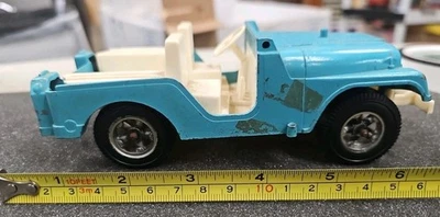 Винтажный Hubley игрушка Jeep #1710 Aqua синий Ланкастер PA. США. На запчасти. (EB2) - Изображение 1 из 4