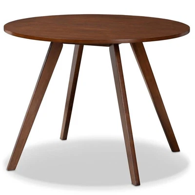Baxton Studio Alana Walnut Finished Round Wood Dining Table - Image 1 of 4
