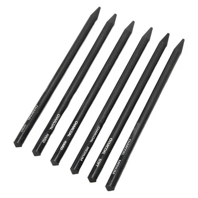 6-teiliges Kohlestifte-Set Leicht Zu Färben Verhindert Bruch Zeichenstifte - Bild 1 von 4