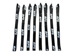 Racingpowersports Soft Loop Tie Down Straps 4500lbs Motorcycle ATV 8PCS 1x8 Blk - Picture 1 of 4