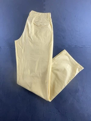 Bonobos  Chino Pants Mens Tag Sz 34x32 Yellow Slim Fit Back Flap Pockets Stretch - Image 1 of 4