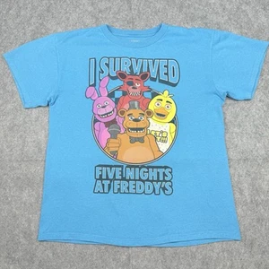 Five Nights at Freddys Crew Neck Short Sleeve T-Shirt Youth Boys Size L Blue - Picture 1 of 7