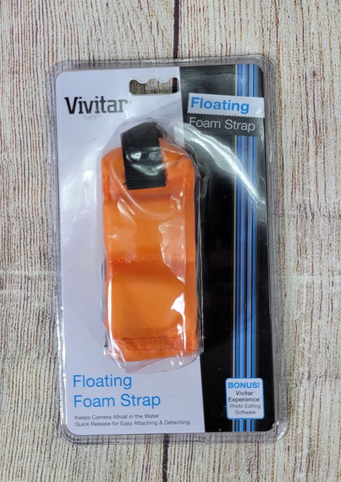 Correa de muñeca de espuma flotante naranja Vivitar para cámara + SLR + videocámara Foto 1 de 4