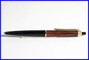 1955s GEHA N° 320 Kugelschreiber Braun gestreift, Schwarz & Gold mit neuer Mine - Bild 1 von 5