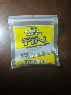 Pesas de bala ultrafinas tamaño #3 12 piezas disparo dividido reutilizable Foto 1 de 4