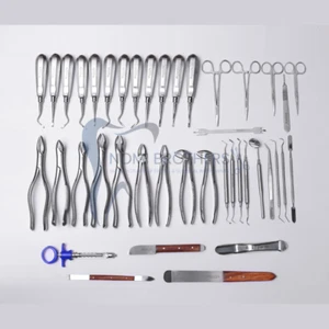 Kit Estrazione Chirurgia Dentale - Set 74 Ascensori e Pinze - Foto 1 di 11