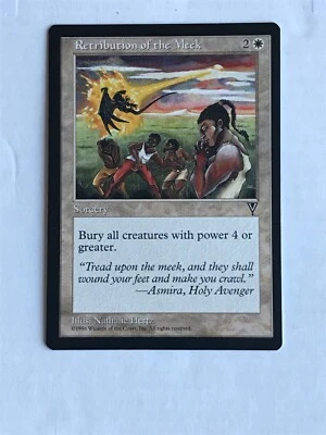 MTG Magic the Gathering English Visions Retribution of the Meek NM - Image 1 of 2