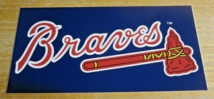 Atlanta Braves Team Issue 3.75X7.5 Blue sticker MLB Baseball - Picture 1 of 2