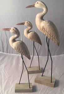 3x Birds 1 Height 53.5cm 2 Height 38cm Free Standing Ornaments - Picture 1 of 1