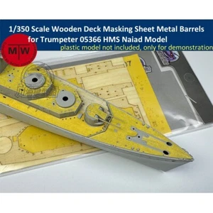 1/350 Wooden Deck Masking Sheet Metal Barrel for Trumpeter 05366 HMS Naiad Model - Picture 1 of 7
