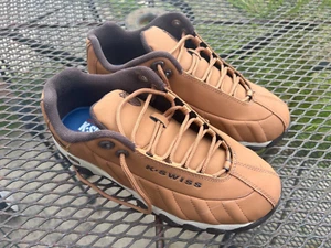 K Swiss ST329 CMF mens size 9 BROWN SUGAR/PUMICE STONE/JAVA -midtop sneakers - Picture 1 of 8