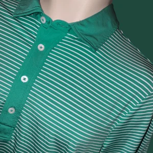 Polo Ralph Lauren RLX Golf Verde Rayas Vaqueros Club de Golf Logo Talla L - Imagen 1 de 5