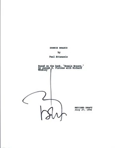 Johnny Depp Signed Autographed DONNIE BRASCO Movie Script COA VD - Picture 1 of 1