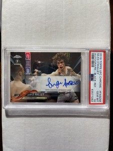 SEAN O'MALLEY 2018 TOPPS UFC CHROME BLACK REFRACTOR AUTO ROOKIE RC /10 PSA 10