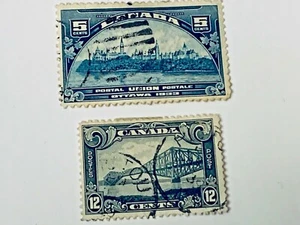 ZWEI KANADA BRIEFMARKEN #156 1929 - Bild 1 von 2