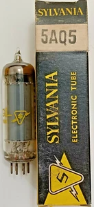5AQ5 NOS Vakuumröhre Sylvania 12 Watt Beam-Power - Bild 1 von 1