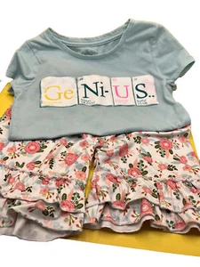 Size 8 Girls Adorable Sweetness Shorts And Cat&Jill Genius Top - Picture 1 of 9