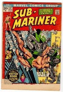Sub-Mariner #47 1972 Battle of Namor vs Doctor Doom Poor 0.5 - Picture 1 of 2