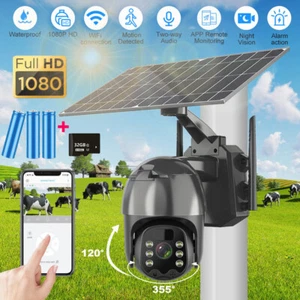 360° Camara De Seguridad Solar WIFI Inalambrica Cámara solar con detección de mo - Picture 1 of 17