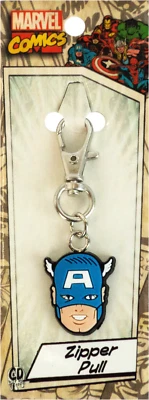 Tirador de cremallera - Capitán América Retro Marvel Superhéroe Cómic Regalo Goma #88530  Foto 1 de 3