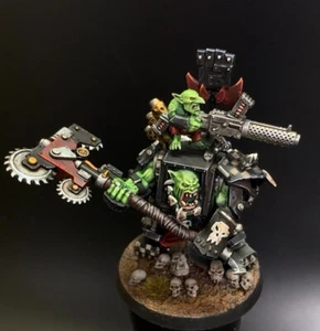 Warhammer 40 K Warboss In Mega Armour Xenos Armies Orks Miniatures Painted Army - Picture 1 of 6