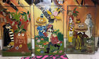 Original Vintage 70s McDonalds Hand Painted Stained Glass Store Windows 5ft Art