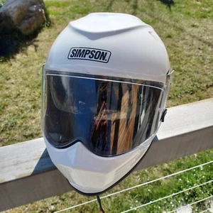 Casco moto Simpson Venom integrale bianco taglia S - Foto 1 di 8