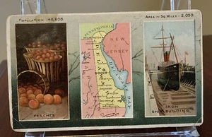 1889 Arbuckle Bros Ariosa Coffee Collectable Victorian Trade Card ~ Delaware #72 - Picture 1 of 2