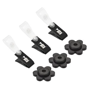 1 Set/3 Pack Rubber Garden Flag Stopper and 3 Pack Anti-Wind Clip - Flag Pole... - Picture 1 of 5