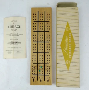 Pleasantime Cribbage Board Game No. 706 3-Track in Original Box Vintage - Picture 1 of 10