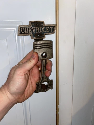 Chevrolet Chevy Door Handle Collector Car Truck Silverado Metal Patina Cast Iron Cover