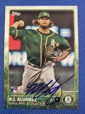 2015 Topps R.J. Alvarez #US261 RC Auto Signed Autograph A’s